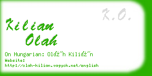 kilian olah business card
